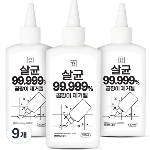 생활공식 살균 곰팡이 제거젤, 200ml, 9개