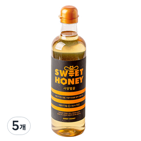 산내들농원 사양벌꿀, 1kg, 5개