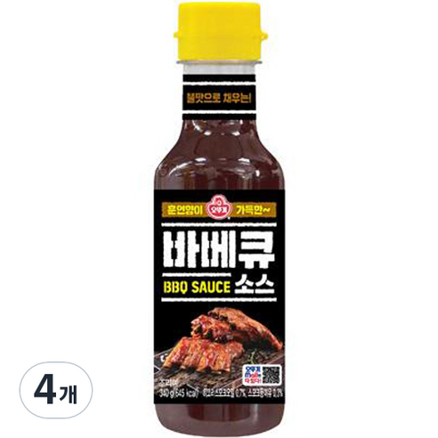 오뚜기 바베큐소스, 340g, 4개