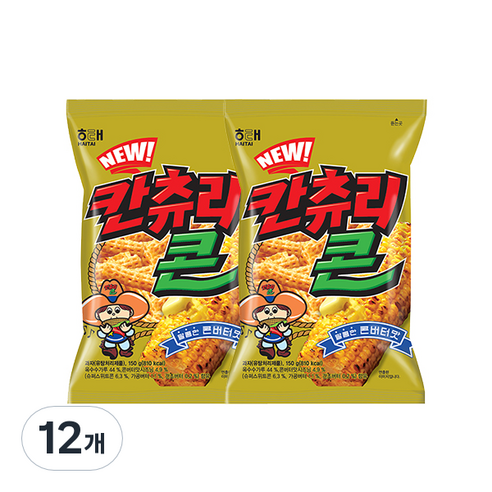해태제과 NEW 칸츄리콘 콘버터맛, 150g, 12개