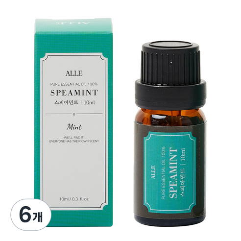 알레 퓨어 에센셜 오일 백프로 스피아민트, 10ml, 6개