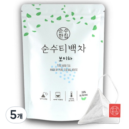 순수한집 보이차 티백, 1g, 10개입, 5개
