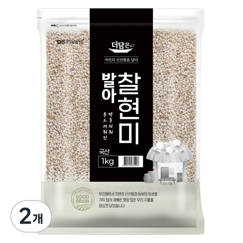 더담은 발아찰현미, 1kg, 2개