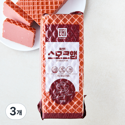 한성기업 쿡앤팜 스모크햄, 1kg, 3개