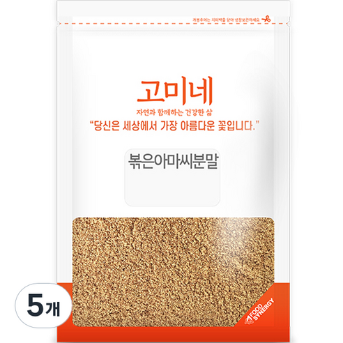 고미네 볶은 아마씨분말, 600g, 5개