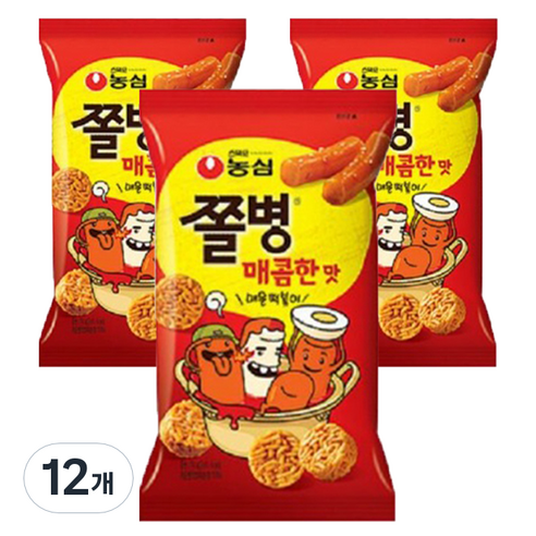 쫄병스낵 매콤한맛, 82g, 12개