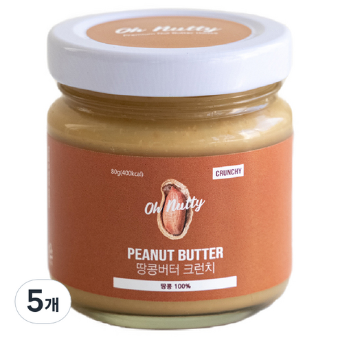 오넛티 땅콩버터 크런치, 80g, 5개