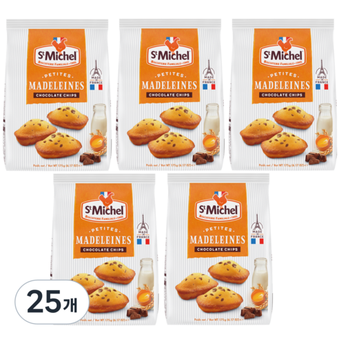 생미쉘 초코칩 마들렝, 25개, 175g
