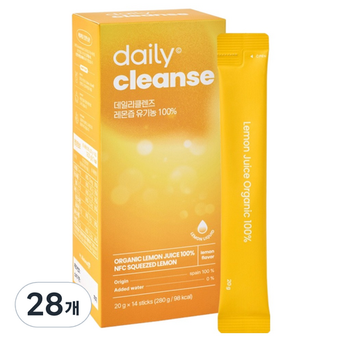 엔라이즈 데일리 유기농 레몬즙, 280ml, 28개
