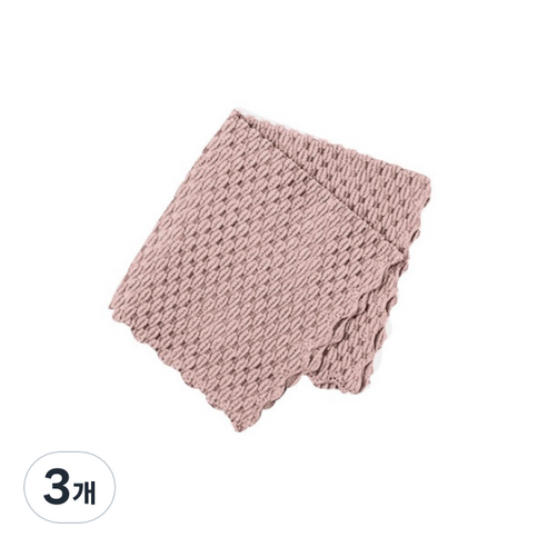 청소 설거지용 극세사 행주 핑크, 3개