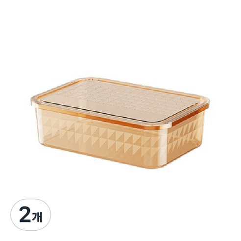 블럭마트 의류 이불 멀티정리상자, 브라운, 2개