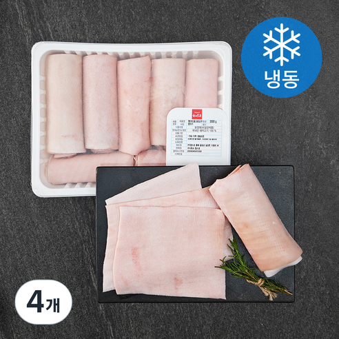 하이포크 돼지껍데기 (냉동), 2kg, 4개