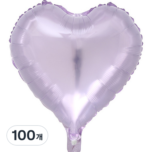 마켓감성 젤리 컬러 필름 하트 풍선, 퍼플, 100개