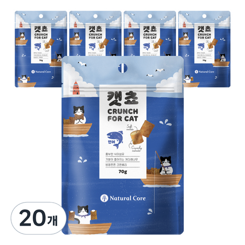 네츄럴코어 캣쵸 고양이간식 70g, 연어맛, 20개