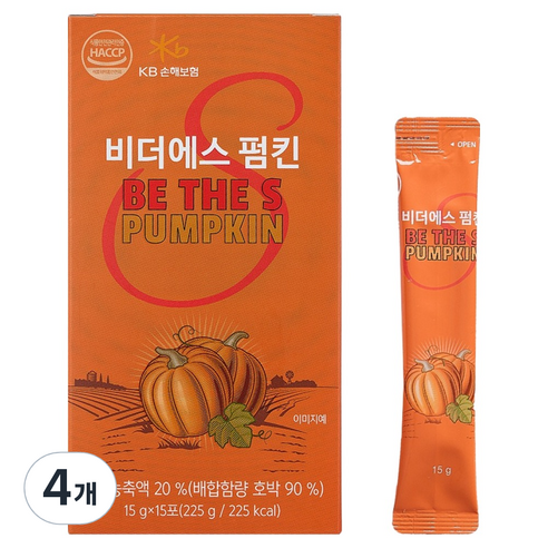 조은보담 비더에스 브이라인 진한 펌킨스틱 15p, 225g, 4개