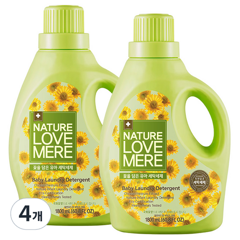 네이쳐러브메레 꽃을 담은 세탁세제 국화꽃향 1800 ml, 4개, 1800ml
