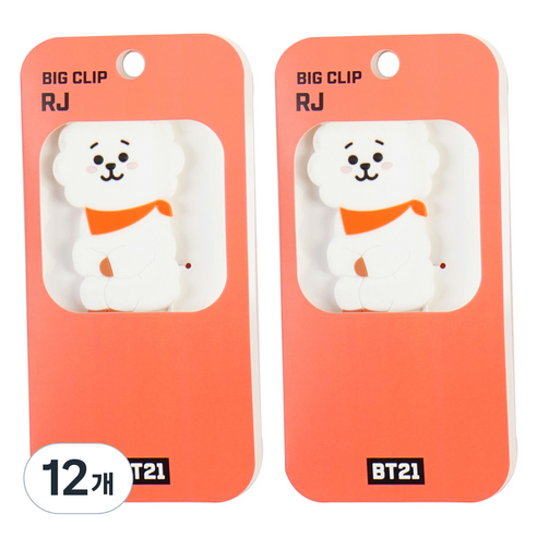 BT21 빅클립 2탄 알제이, 12개, 1개입