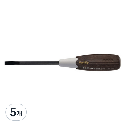 베셀 논슬립 드라이버 300 일자 6 x 100 mm, 5개
