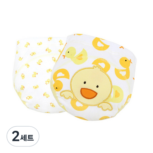조이멀티 배변훈련팬티 2입, 오리J (옐로우), 2세트