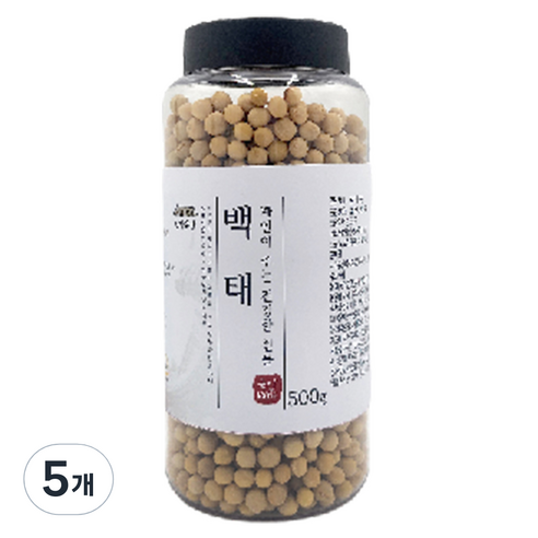 건강곡간 국내산 백태, 5개, 500g