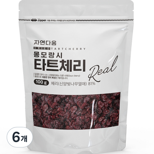 자연다움 몽모랑시 타트체리, 6개, 100g