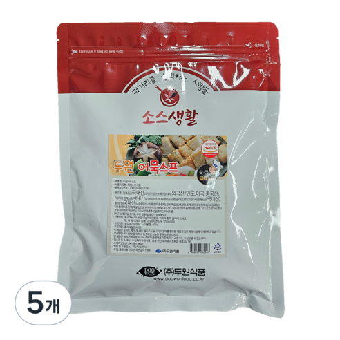 두원식품 어묵스프, 5개, 500g