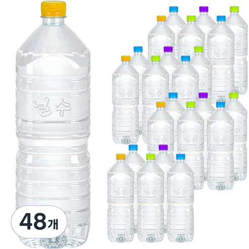 얼수 무라벨 생수, 2L, 48개