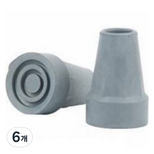 Dr.펠리스제이 목발 지팡이 리필 고무캡 패킹 22mm, E그레이, 6개