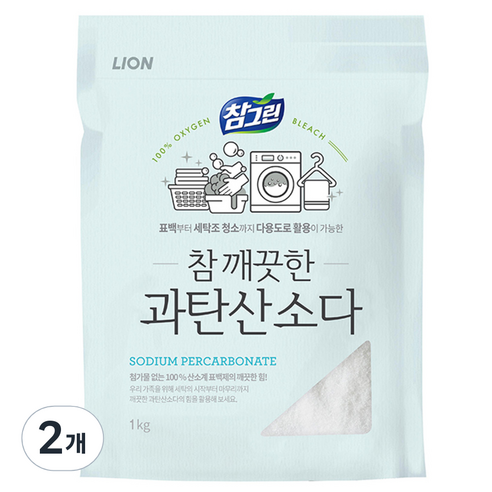 참그린 참 깨끗한 과탄산소다 주방세제 파우치, 1kg, 1개