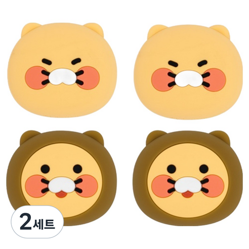 카카오프렌즈 문콕방지 지켜콕 도어가드 2종 x 2p 세트, 춘식이 브라운, 2세트