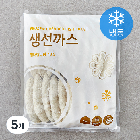 중국산 생선까스 (냉동), 1kg, 5개