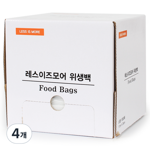 레스이즈모어 대용량 위생백, 소(S), 1000개, 4개