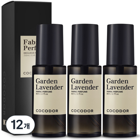 코코도르 룸 앤 패브릭 퍼퓸 섬유탈취제 가든라벤더, 80ml, 12개