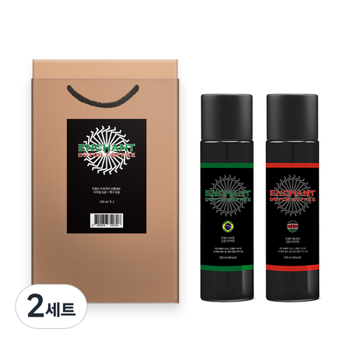 인첸트 더치커피 선물세트, 브라질 싱글 500ml + 케냐 싱글 500ml, 2세트
