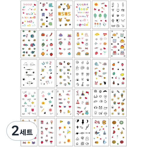 달모아 타투스티커 30종, I, 2세트