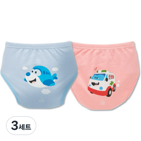 아가짱 프랜들리 6중 배변훈련팬티, 비행기, 병원차, 3세트