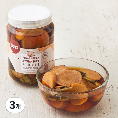키친콤마 저당 알타리 장아찌, 480g, 3개