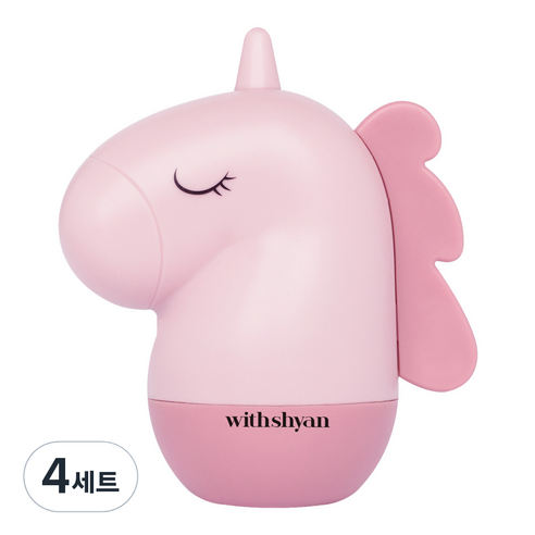 위드샨 유아용 유니콘 네일케어 4종 세트, 핑크, 4세트