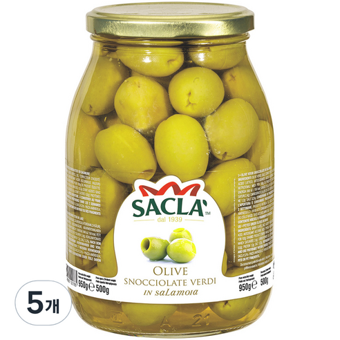 사클라 씨없는 자이언트 그린올리브, 950g, 5개