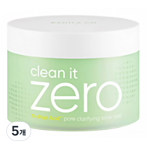 바닐라코 클린잇제로 포어 클래리파잉 토너 패드 60p, 120ml, 5개