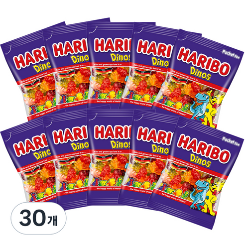 하리보 다이노스 젤리, 100g, 30개