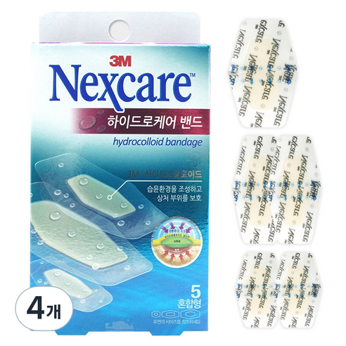 넥스케어 3M 하이드로케어 밴드 혼합형 5p, 4개