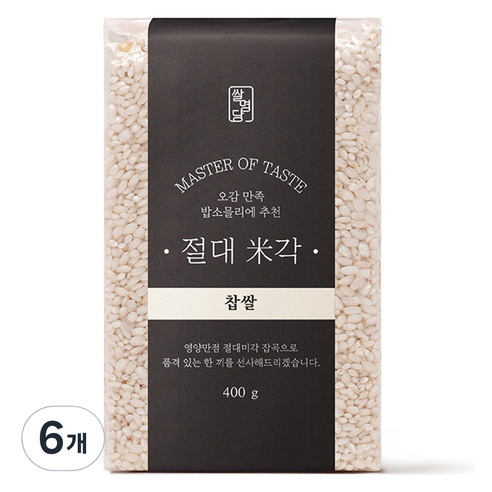 절대미각 찹쌀, 400g, 6개