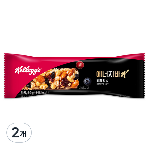 켈로그 에너지바 K 베리 & 넛, 30g, 2개