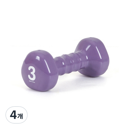아이워너 삼각 PVC 아령, 3kg, 4개