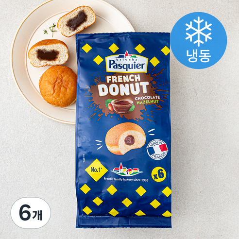 파스키에 프렌치 초코도넛 (냉동), 270g, 6개