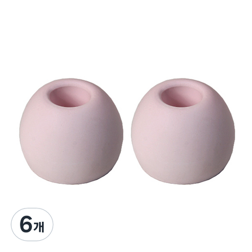 심플한 규조토 칫솔꽂이 원형, 핑크, 6개