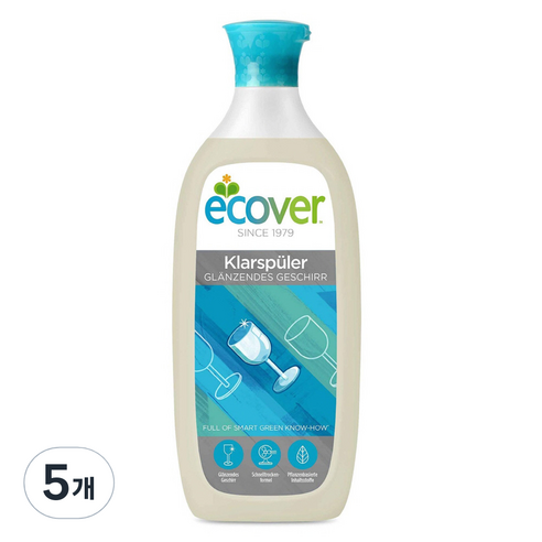 에코버 식기세척기 세제 린스, 500ml, 5개