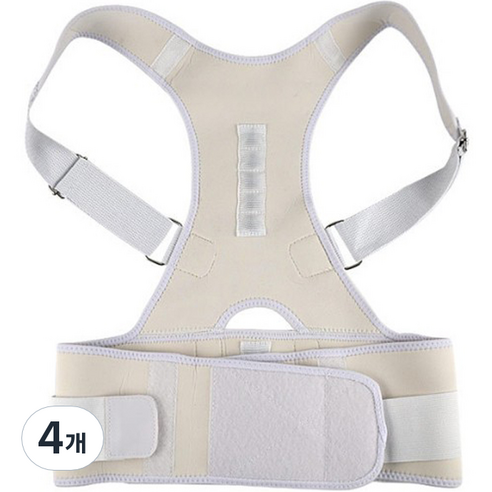 나음다름 바른자세 밴드 화이트 L 60~75kg, 4개