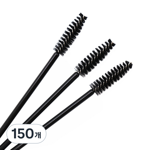 주앙오브제 썬더 미니속눈썹브러쉬, 150개, 02 풀 블랙